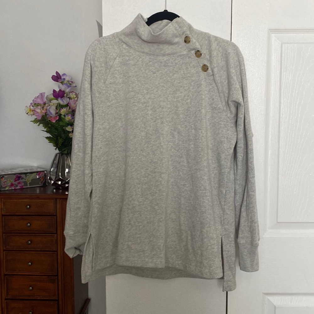 JCrew legging friendly inner lined fleece sweater